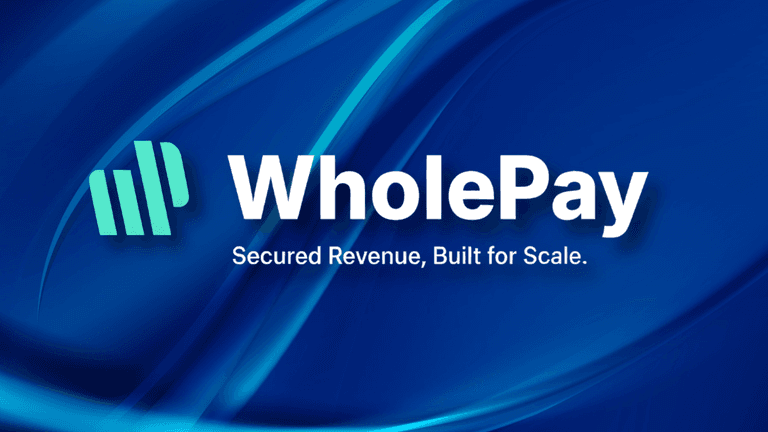 WholePay logo with the tagline “Secured Revenue, Built for Scale.”