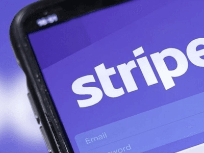 Mobile screen displaying the Stripe login page with email and password fields