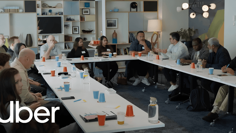 A diverse group of people participating in a meeting around a long table