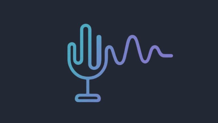 Voicetta logo featuring a stylized microphone transforming into an audio waveform on a dark background.