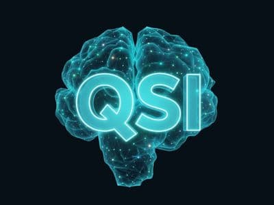 QSI letters displayed inside a glowing digital brain illustration representing artificial intelligence.