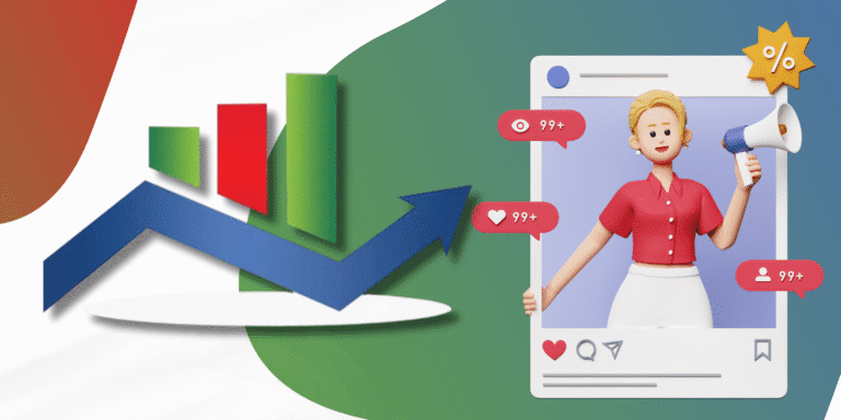 NJ Local Marketing's digital growth concept with charts and social media icons, representing their SEO services and client success.