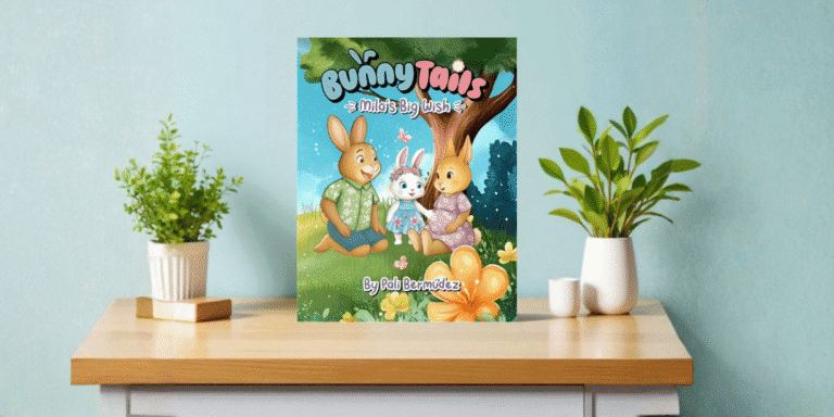 "Bunny Tails: Mila’s Big Wish book cover, showcasing family-oriented, emotion-centered storytelling for young children."
