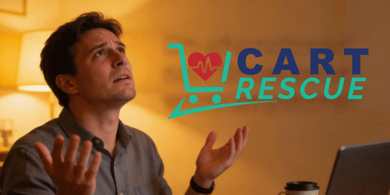 CartRescue.ai platform demonstrating real-time AI SMS conversations helping Shopify brands recover abandoned carts, increase conversions, and capture lost e-commerce revenue.